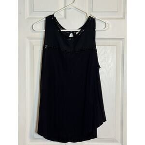 Old Navy Black Tank Top With Cut Out Detail In Front, Large